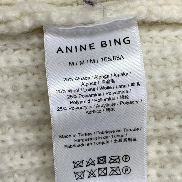 ANINE BING “Sydney” Alpaca Wool Turtleneck Sweater – Size M (NWT) - Picture 5 of 11